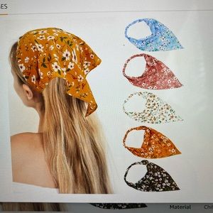 Headband/headscarf set of 4 (NO LIGHT BLUE ONE).